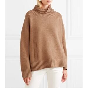 By Malene Birger Aleya Oversized Wool-Blend Turtleneck Sweater camel brown Med
